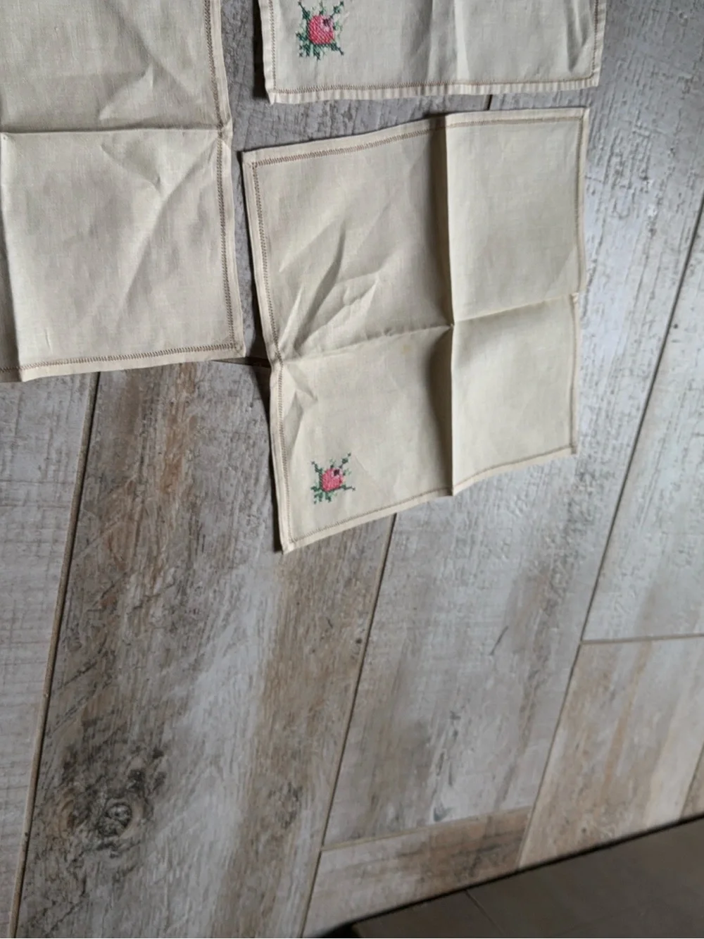 Vintage Set of Floral Napkins